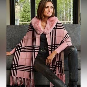 NEW- Boston Proper WOMENS PINK XS/S PONCHO
